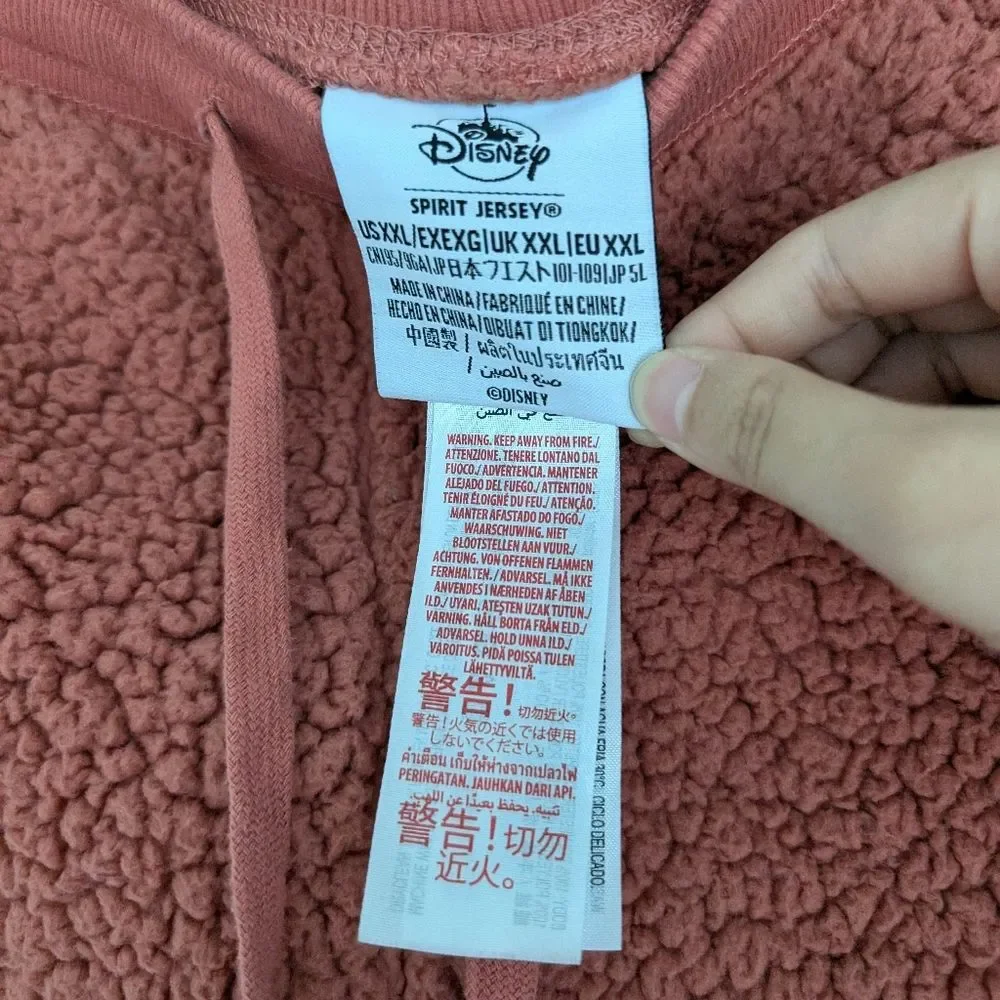 Disneyland Resort Spirit Jersey Sherpa Fleece Elastic Waist Sweatpants Sz XXL - Picture 7 of 16